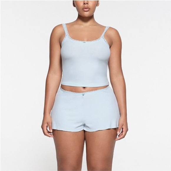 SKIMS Light Blue Women's Sleep Shorts - Picture 2 of 4